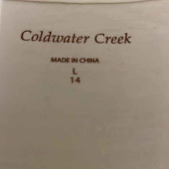 Coldwater Creek Cream Beaded Tank Size L - Picture 3 of 3